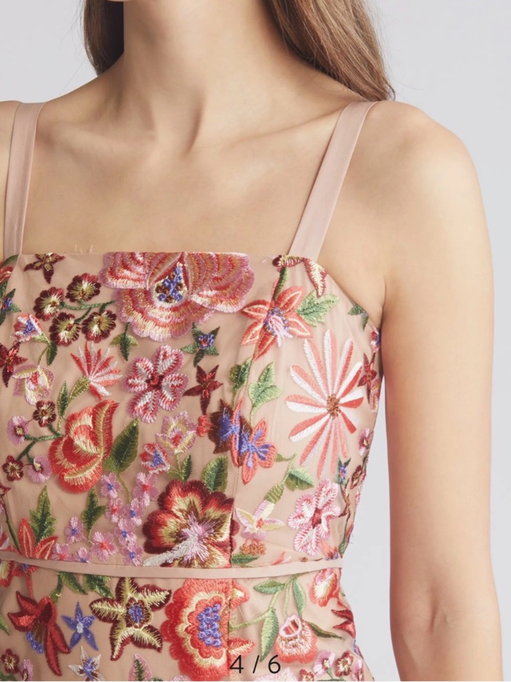 Sam Edelman Midi Embroidered Sheath Dress - Picture 3 of 7